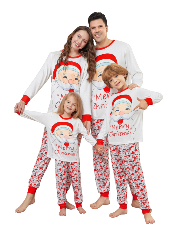 Family Christmas pyjamas, Ghibli style, Father Christmas motif