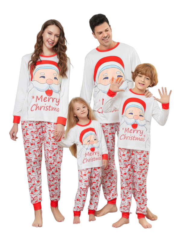Family Christmas pyjamas, Ghibli style, Father Christmas motif