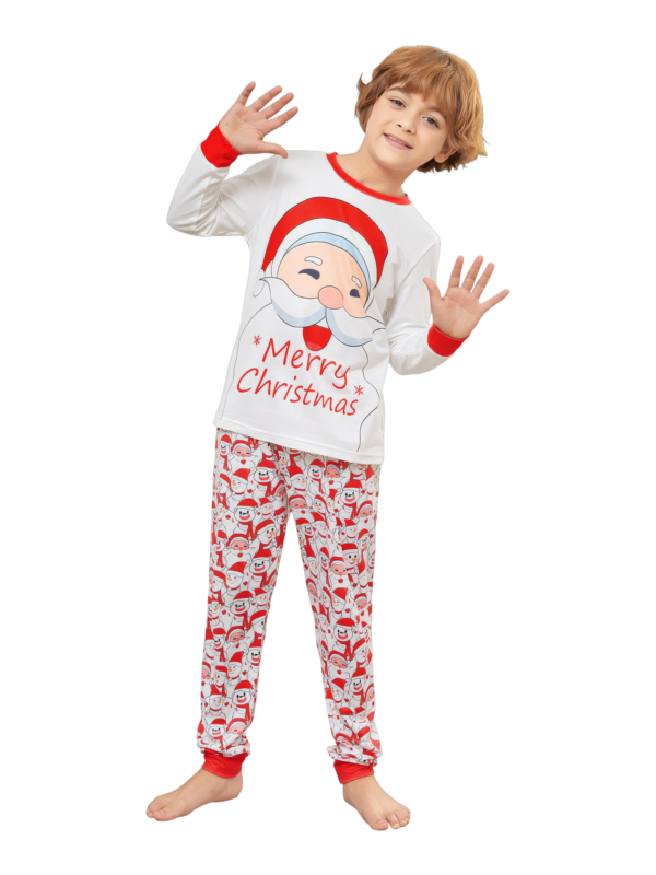 Family Christmas pyjamas, Ghibli style, Father Christmas motif