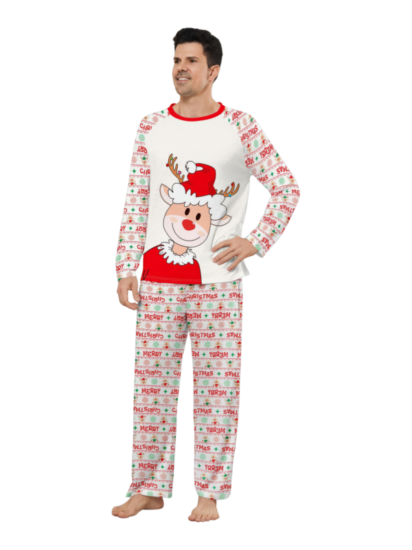 Family Christmas pyjamas, Ghibli style, Reindeer motif