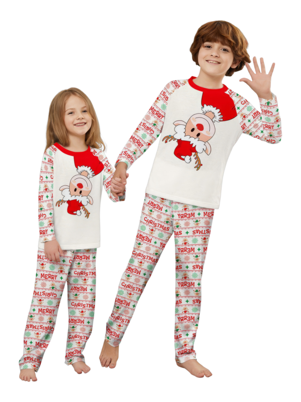 Family Christmas pyjamas, Ghibli style, Reindeer motif