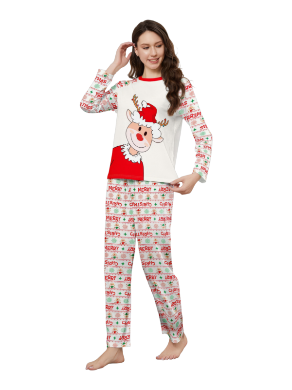 Family Christmas pyjamas, Ghibli style, Reindeer motif