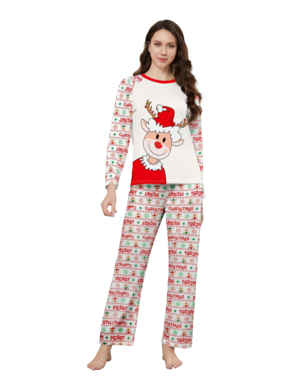 Family Christmas pyjamas, Ghibli style, Reindeer motif
