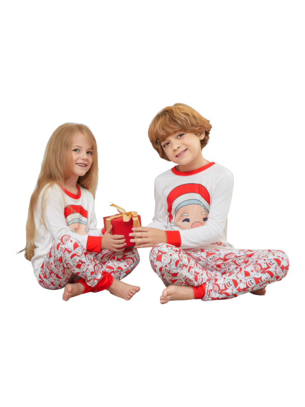 Family Christmas pyjamas, Ghibli style, Father Christmas motif