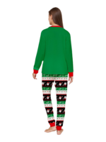 Familienpyjamas Santa in einer Girlande eingewickelt do a DAB