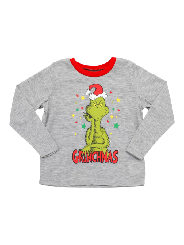 Matchande grå och svart pyjamas för familjen Grinchmas