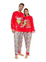 Grinch pyjama print en Grinch motief, Vrolijk kerstfeest, familie, koppels