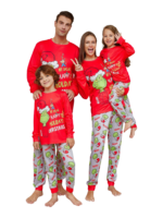 Grinch pyjama print en Grinch motief, Vrolijk kerstfeest, familie, koppels