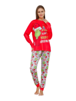 Grinch pyjama print en Grinch motief, Vrolijk kerstfeest, familie, koppels