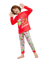 Grinch pyjama print en Grinch motief, Vrolijk kerstfeest, familie, koppels