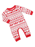Modern and original white red stripes Christmas pyjamas with Christmas motifs