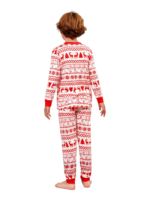 Modern and original white red stripes Christmas pyjamas with Christmas motifs