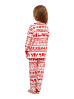 Modern and original white red stripes Christmas pyjamas with Christmas motifs