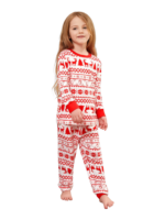 Modern and original white red stripes Christmas pyjamas with Christmas motifs
