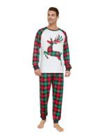 Red and green Irish check Christmas pyjamas for families