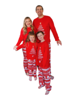 Red Matching Christmas Pyjamas Starry Magic Tree