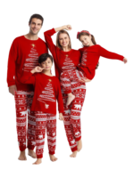 Red Matching Christmas Pyjamas Starry Magic Tree