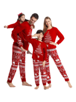 Red Matching Christmas Pyjamas Starry Magic Tree