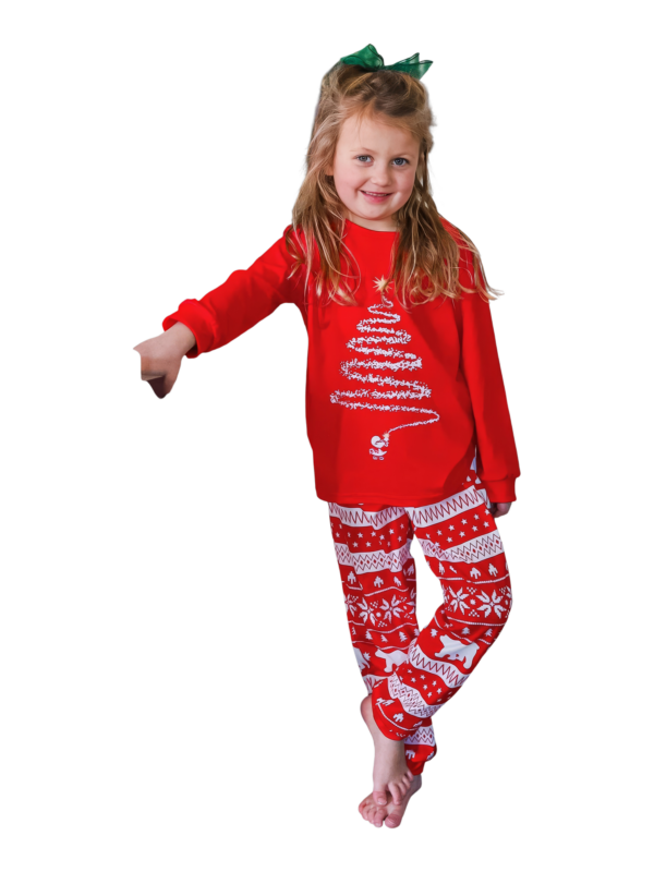Red Matching Christmas Pyjamas Starry Magic Tree