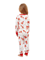 Little gingerbread motif white Christmas pyjamas for family, couples